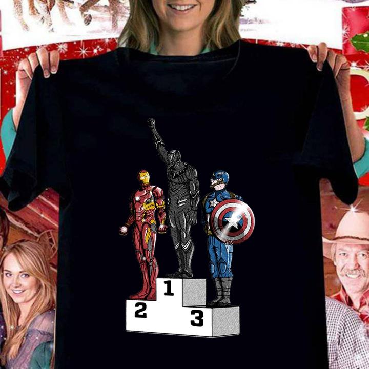 Black Panther Is The Best Iron Man Captain America t-shirt woman shirt
