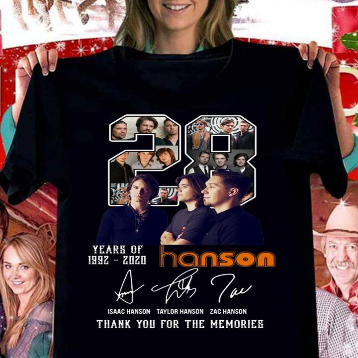 Years Of 1992-2020 Hanson Signatures t-shirt woman shirt