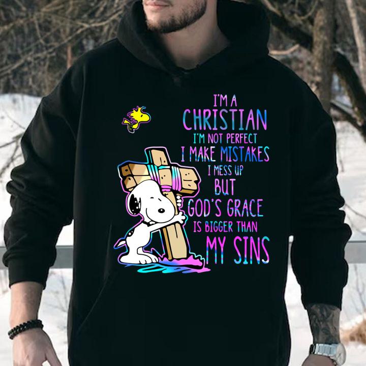 Snoopy Cross I'm A Christian I'm Not Perfect I Make Mistakes I Mess Up t-shirt hoodie