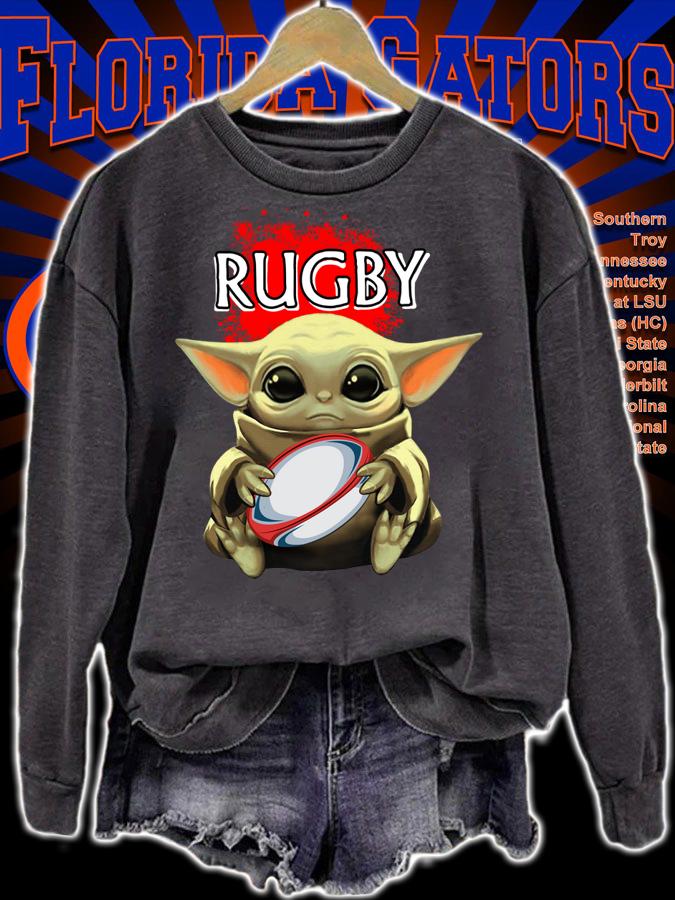 Star Wars Baby Yoda hug Rugby t-shirt sweatshirt
