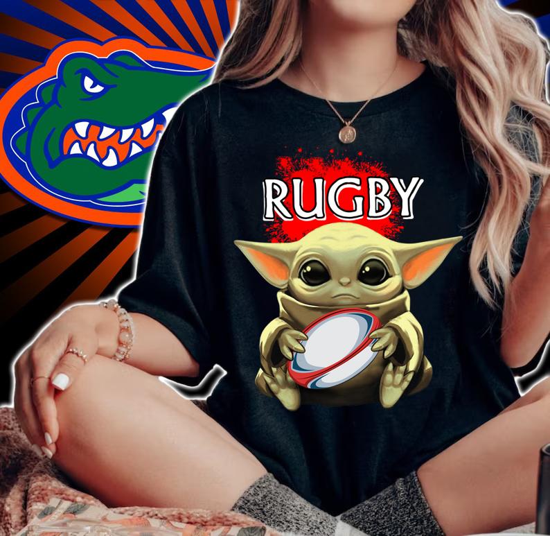 Star Wars Baby Yoda hug Rugby t-shirt woman shirt