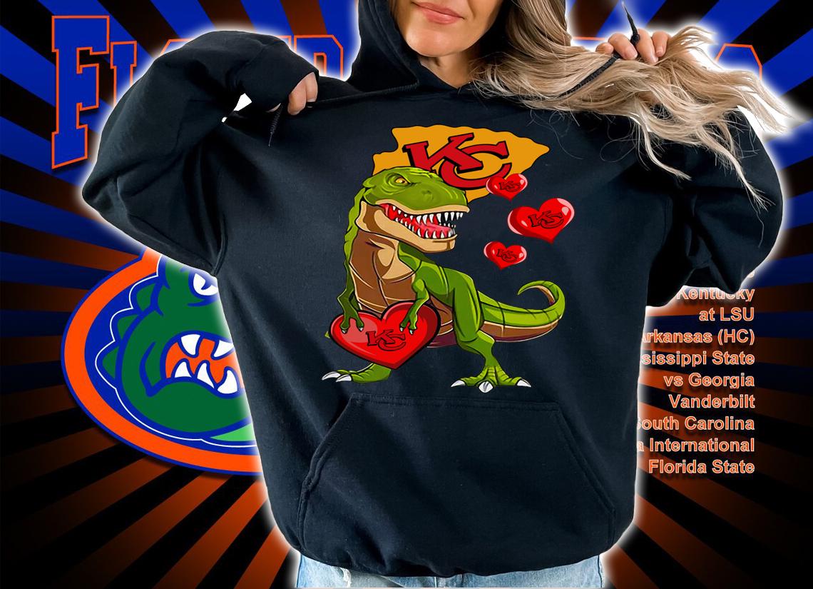 Dinosaur T Rex Mashup Kansas City Chiefs t-shirt hoodie