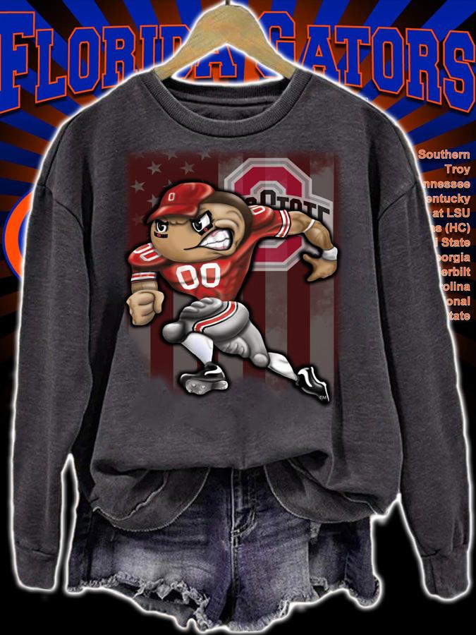 Ohio State Buckeyes Brutus Buckeye American Flag t-shirt sweatshirt