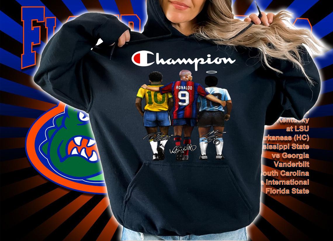 Champion Pelé Ronaldo De Lima Diego Maradona Signatures t-shirt hoodie