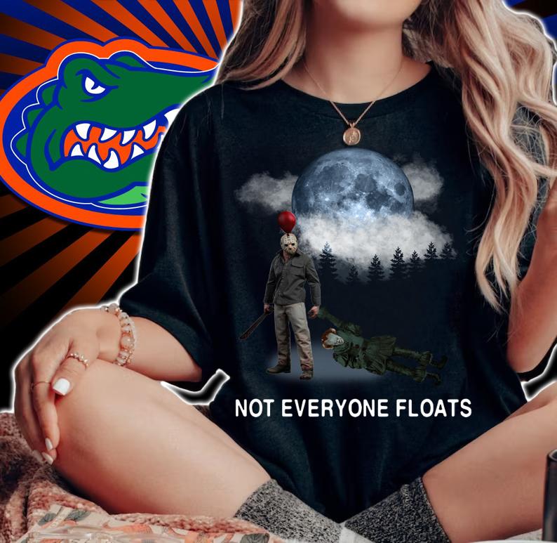 Jason Voorhees vs Pennywise not everyone floats t-shirt woman shirt
