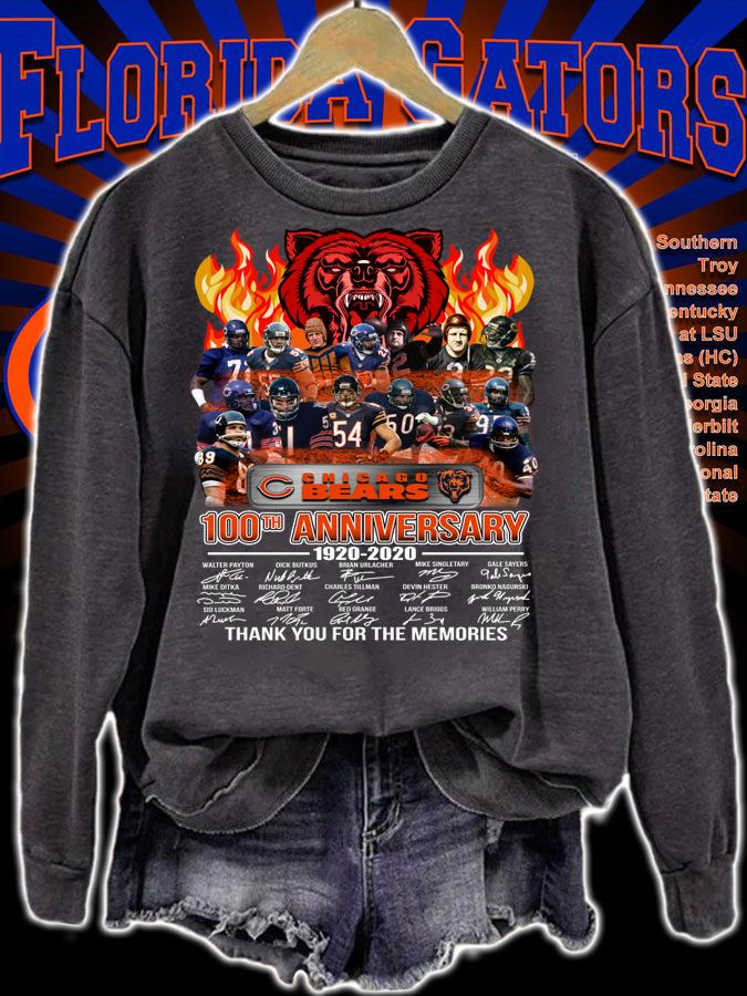 NFL Chicago Bears 100th Anniversary 1920-2020 Signatures t-shirt sweatshirt