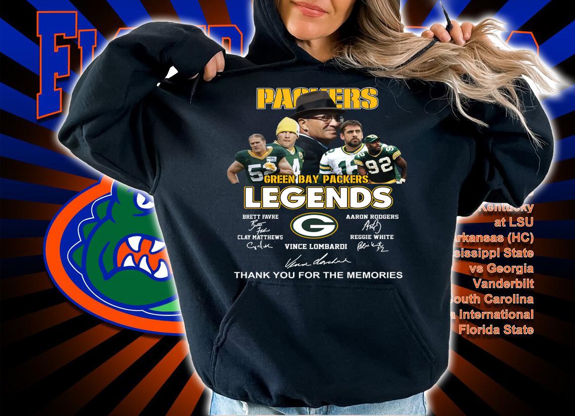 Green Bay Packers Legends Brett Favre Thank You For The Memories t-shirt hoodie