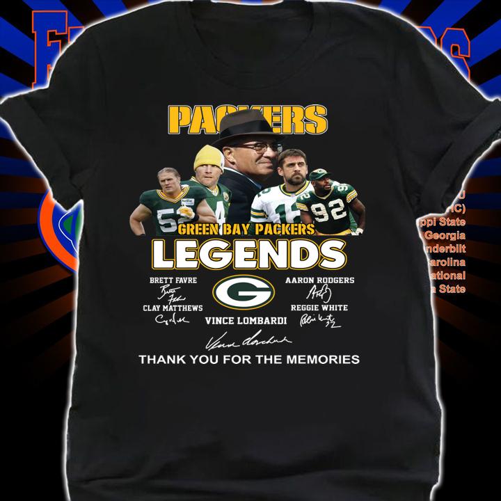 Green Bay Packers Legends Brett Favre Thank You For The Memories t-shirt shirt