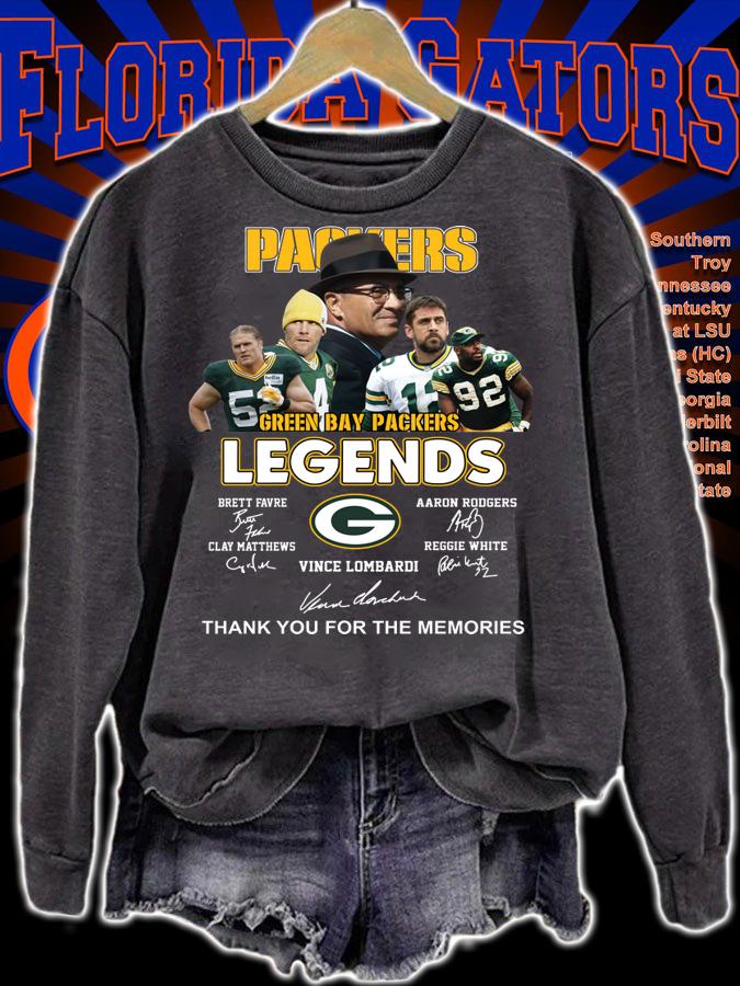 Green Bay Packers Legends Brett Favre Thank You For The Memories t-shirt sweatshirt