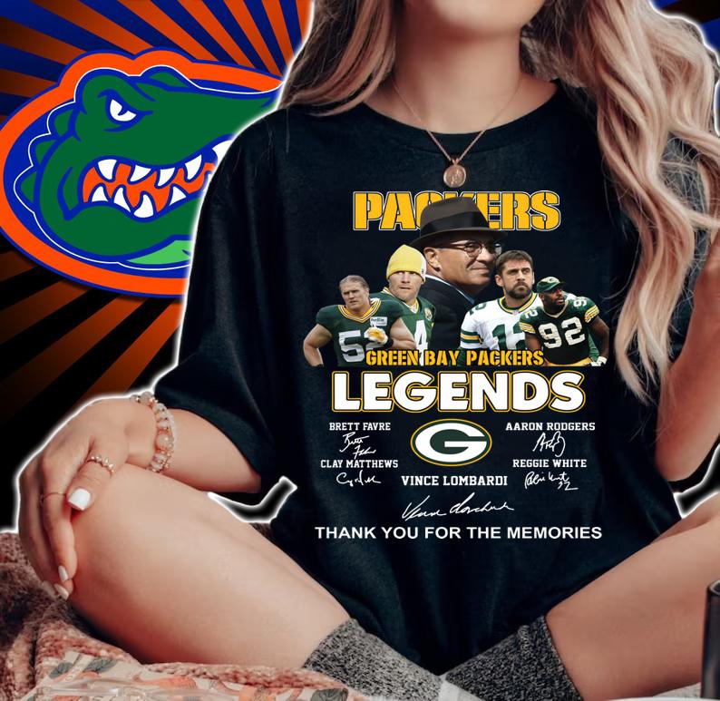 Green Bay Packers Legends Brett Favre Thank You For The Memories t-shirt woman shirt