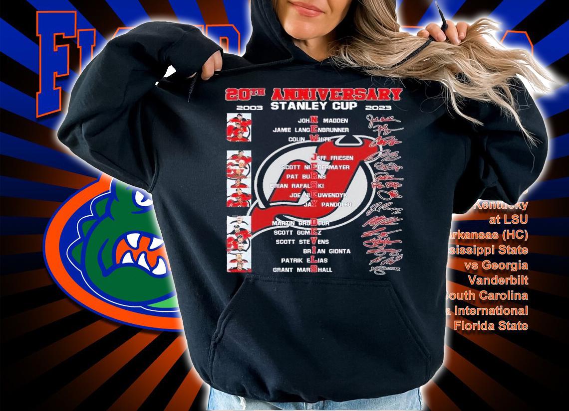 20th anniversary 2003 2023 Stanley Cup New Jersey Devils signatures shirt t-shirt hoodie
