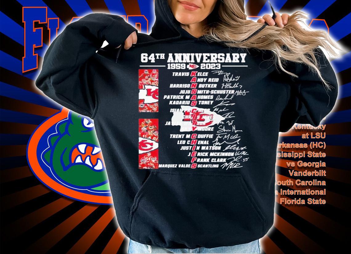 64th anniversary 1959 2023 Kansas City Chiefs signatures shirt t-shirt hoodie