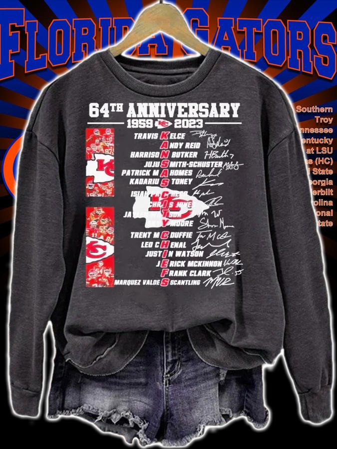 64th anniversary 1959 2023 Kansas City Chiefs signatures shirt t-shirt sweatshirt