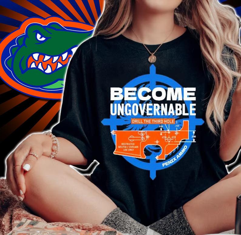 Become ungovernable drill the third hole shirt t-shirt woman shirt