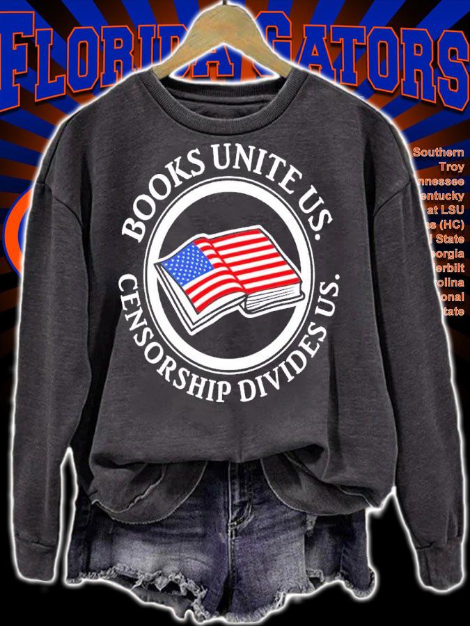 Books unite US censorship divides US shirt t-shirt sweatshirt