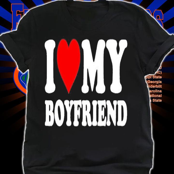 I love my boyfriend funny valentine red heart love shirt t-shirt shirt