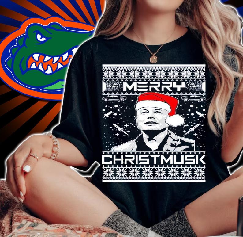 Merry Christmusk Funny Elon Musk Meme Ugly Christmas shirt t-shirt woman shirt