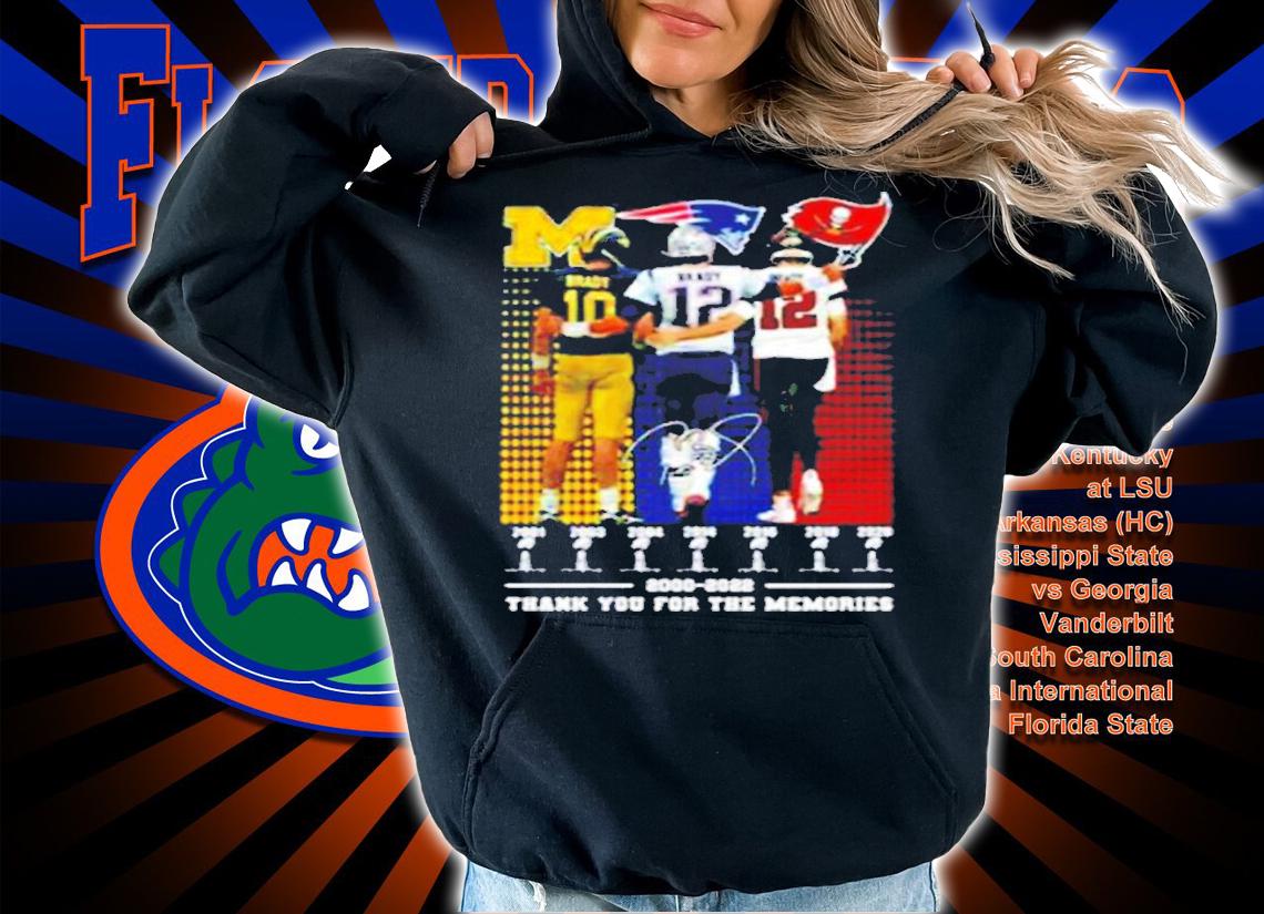 Michigan Wolverines New England Patriots Vs Tampa Bay Buccaneers Brady 2000-2022 shirt t-shirt hoodie