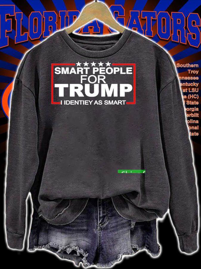 Nice smart People For Trump I Identify As Smart Shirt t-shirt sweatshirt