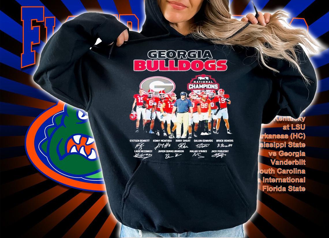 New Georgia Bulldogs signatures shirt t-shirt