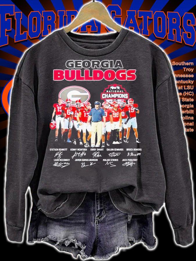 New Georgia Bulldogs signatures shirt t-shirt