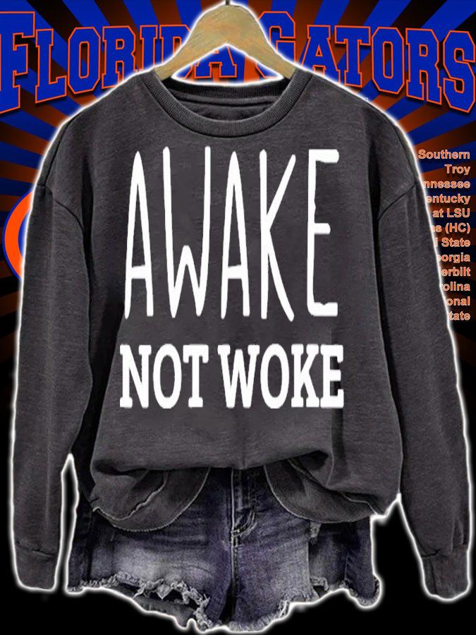 Womens Awake Not Woke T-Shirt
