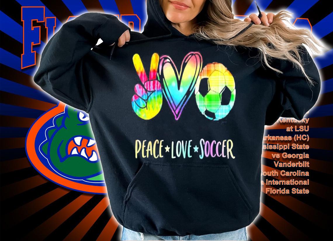 Womens Peace Love Soccer Cute Design Heart Ball T-Shirt