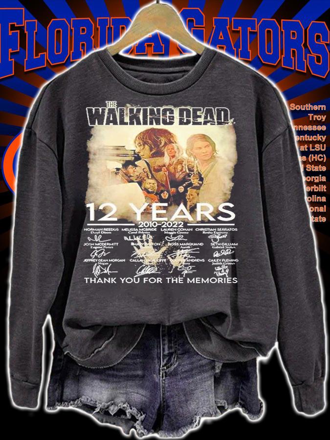 The Walking Dead 12 Years 2010 2022 Thak You For The Memories Signatures T-Shirt
