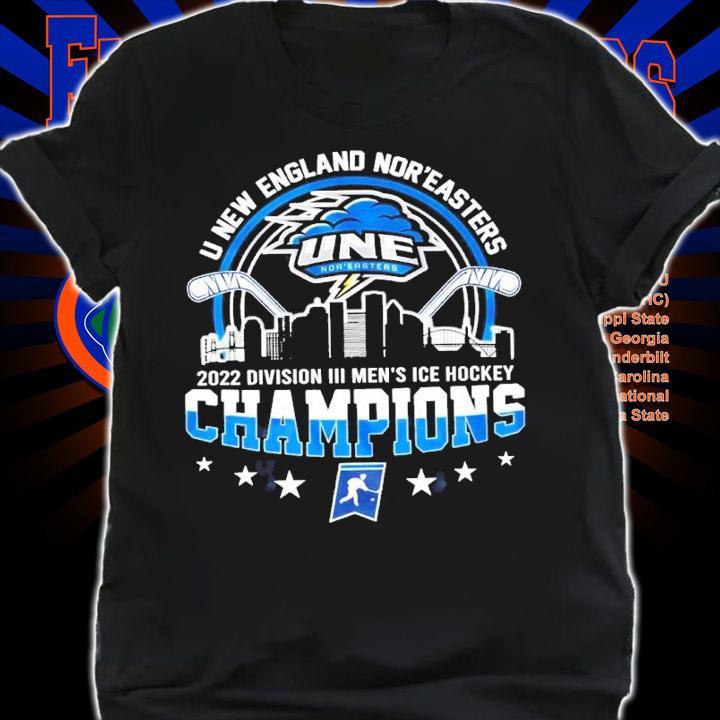U New England Nor'easters NCAA Division III Men's Ice Hockey Champions 2022 Shirt shirt