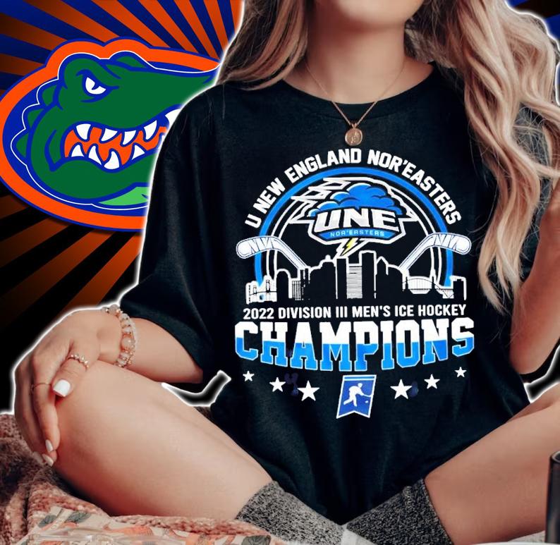 U New England Nor'easters NCAA Division III Men's Ice Hockey Champions 2022 Shirt woman shirt
