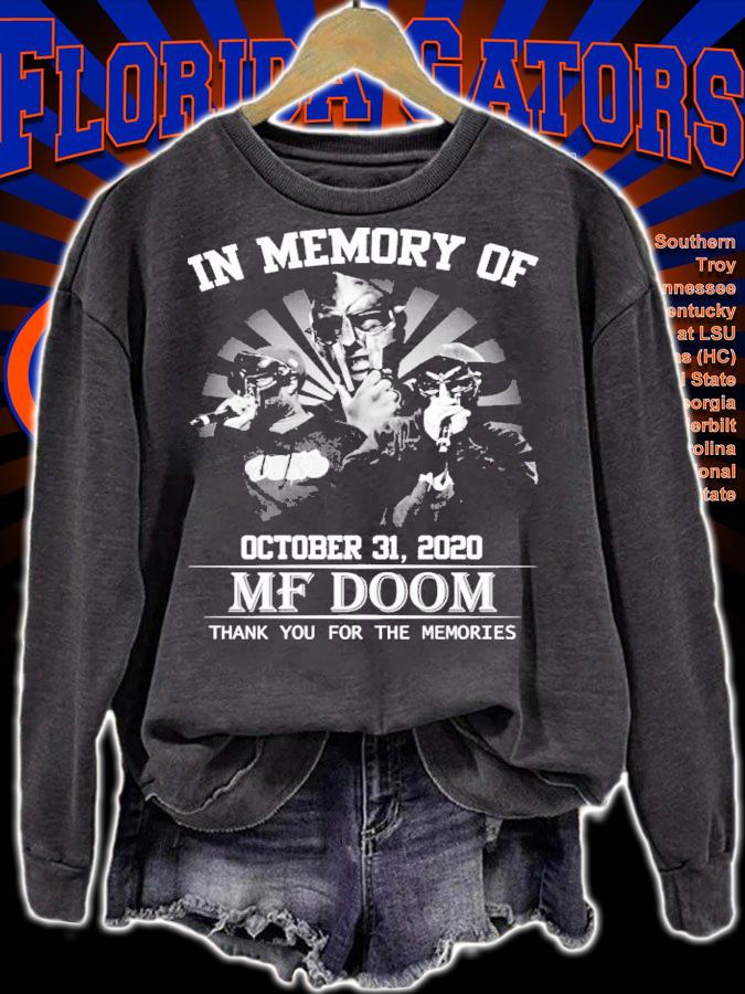 In Memory Of October 31 2020 Mf Doom Thank You For The Memories T-shirt sweatshirt