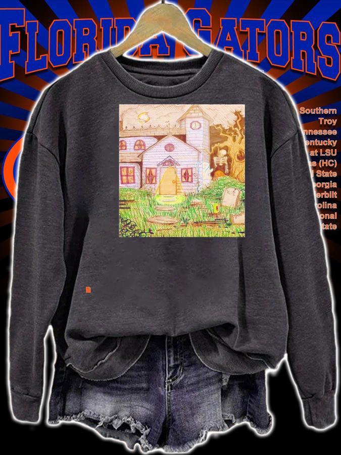Haunted House art shirt sweatshirt