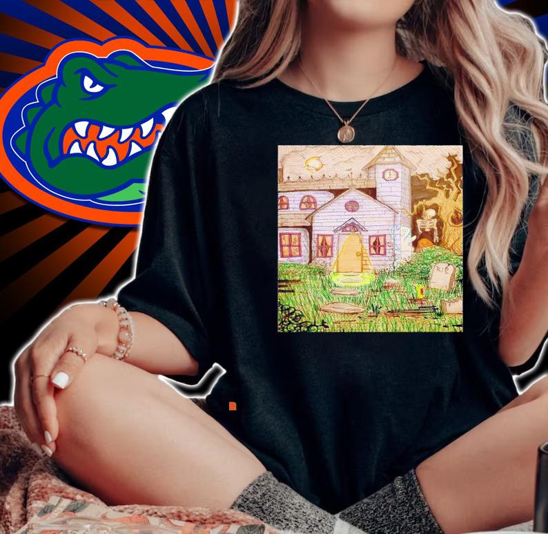 Haunted House art shirt woman shirt
