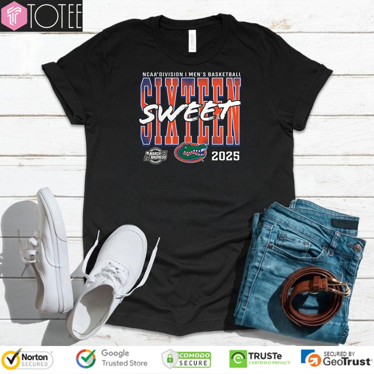 Sweet Sixteen 2025 NCAA Men's Basketball Florida Gators T-Shirt