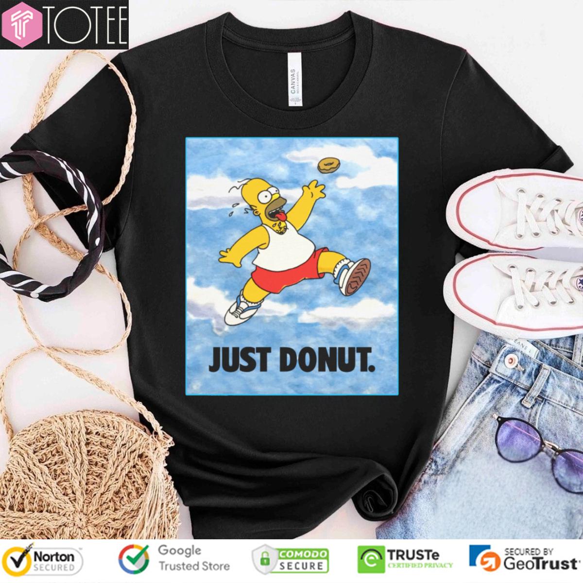 Homer Simpson Just Donut Jumpman Jordan Air Nike Just Do It T-Shirt