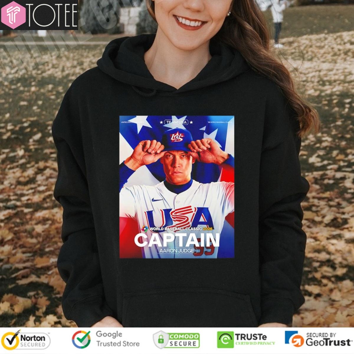 Aaron Judge America's Captain Team USA Baseball 2026 hoodie