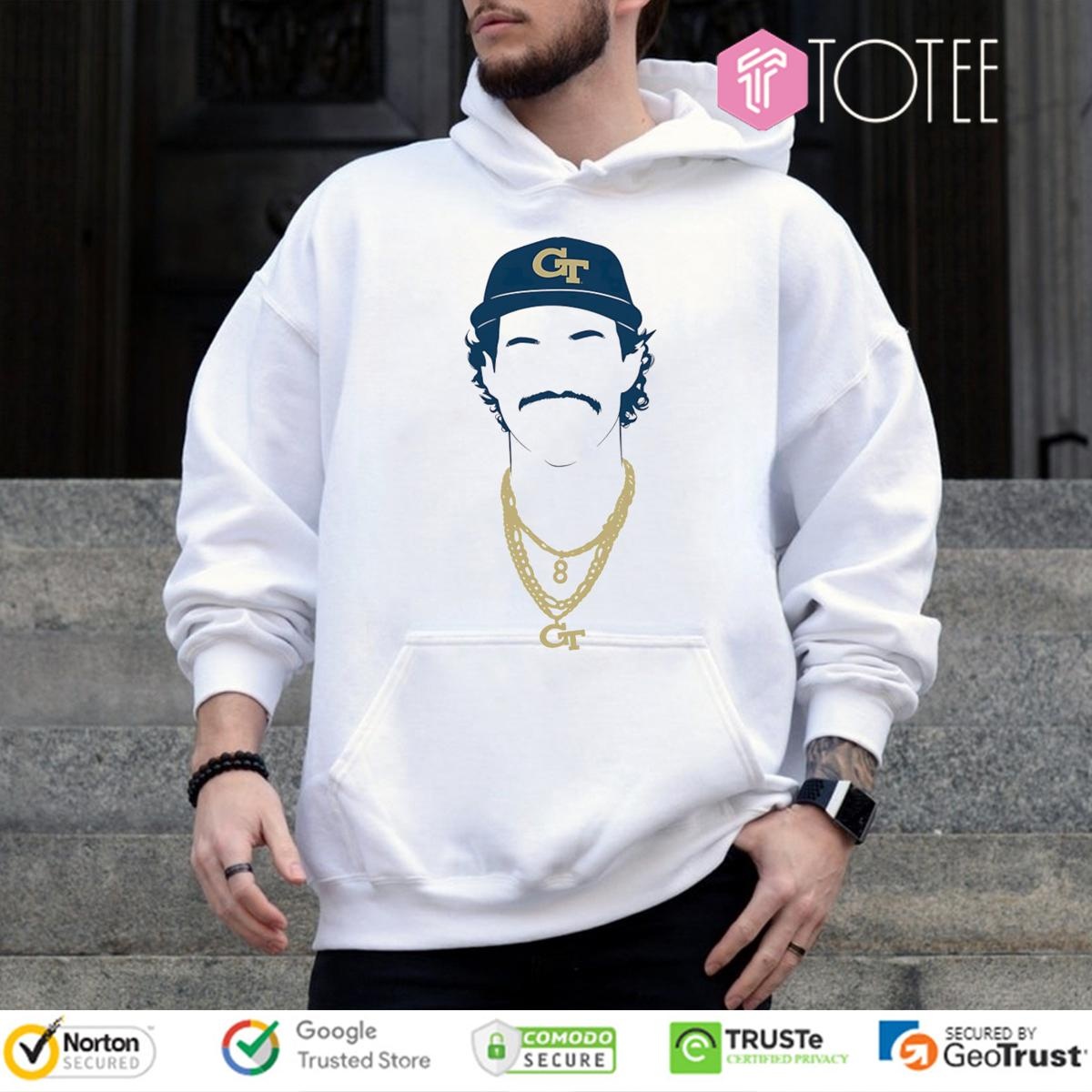 Drew Burress Georgia Tech Yellow Jackets Baseball Silhouette hoodie