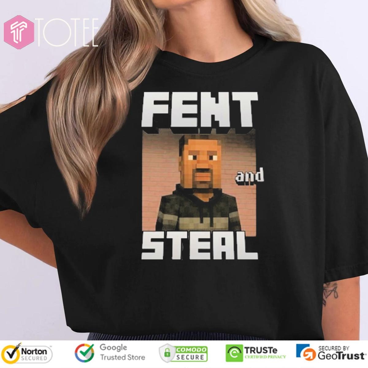 Fent And Steal George Floyd Parody Minecraft T-shirt