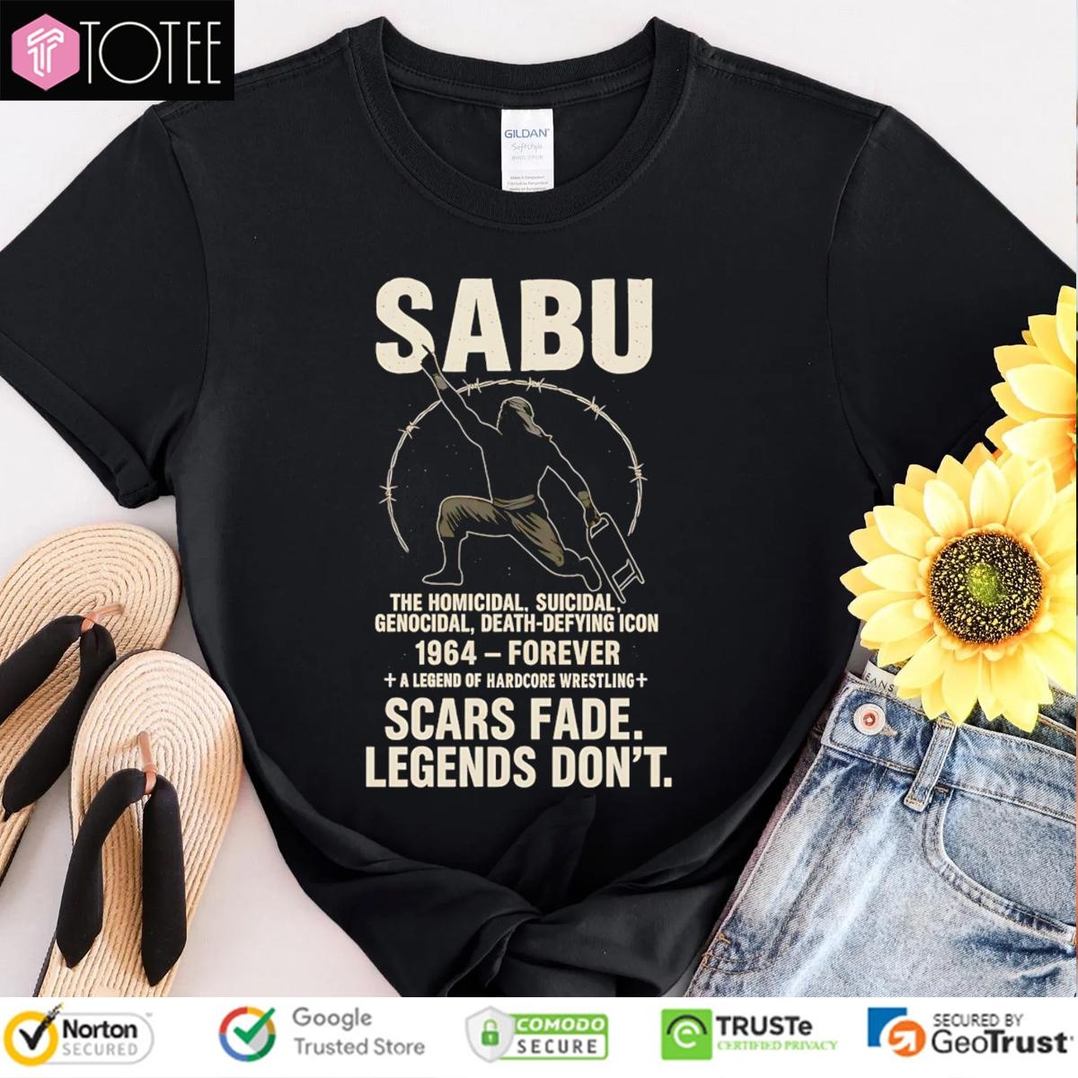 Legend Wrestling Sabu 1964-Forever Scars Fade Legends Dont T-shirt