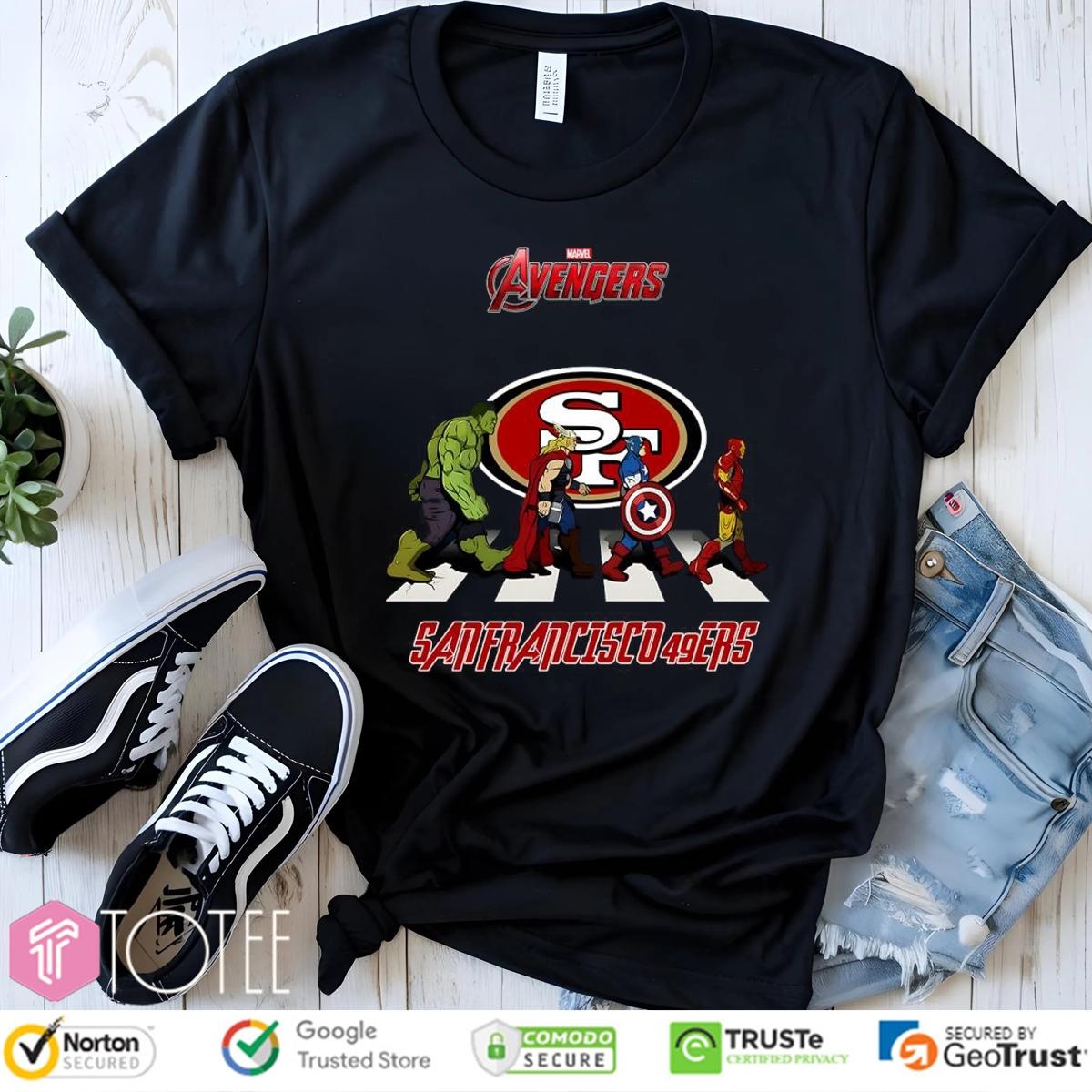Marvel Avengers Abbey Road San Francisco 49Ers T-shirt