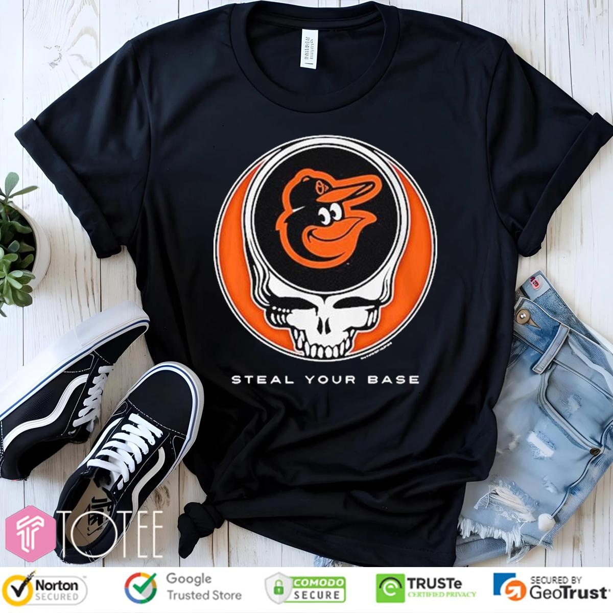 Grateful Dead Baltimore Orioles Baseball T-shirt