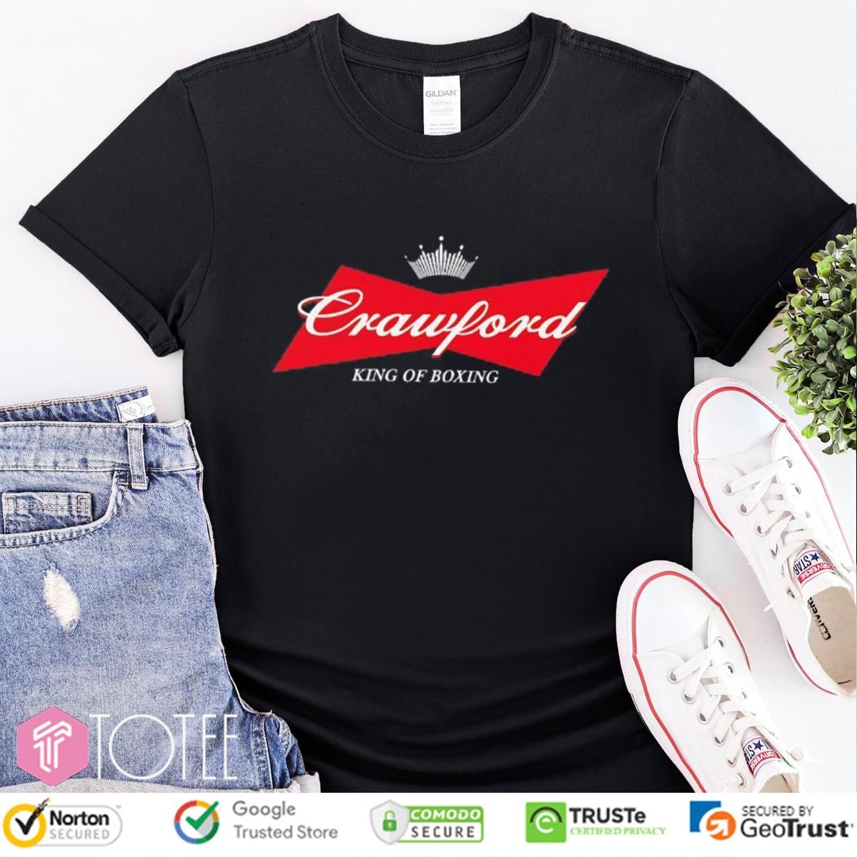 Crawford King Of Boxing Parody Budweiser Logo T-shirt