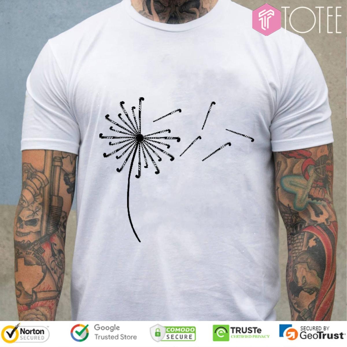 Dandelion Flower Hockey Stick T-shirt