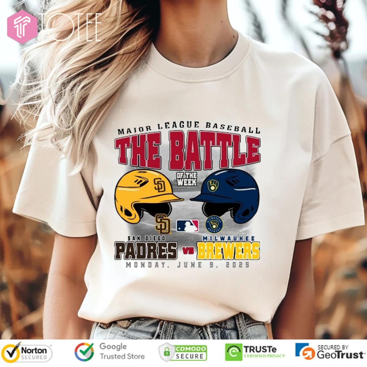 San Diego Padres Vs Milwaukee Brewers The Battle Of The Week Monday T-shirt