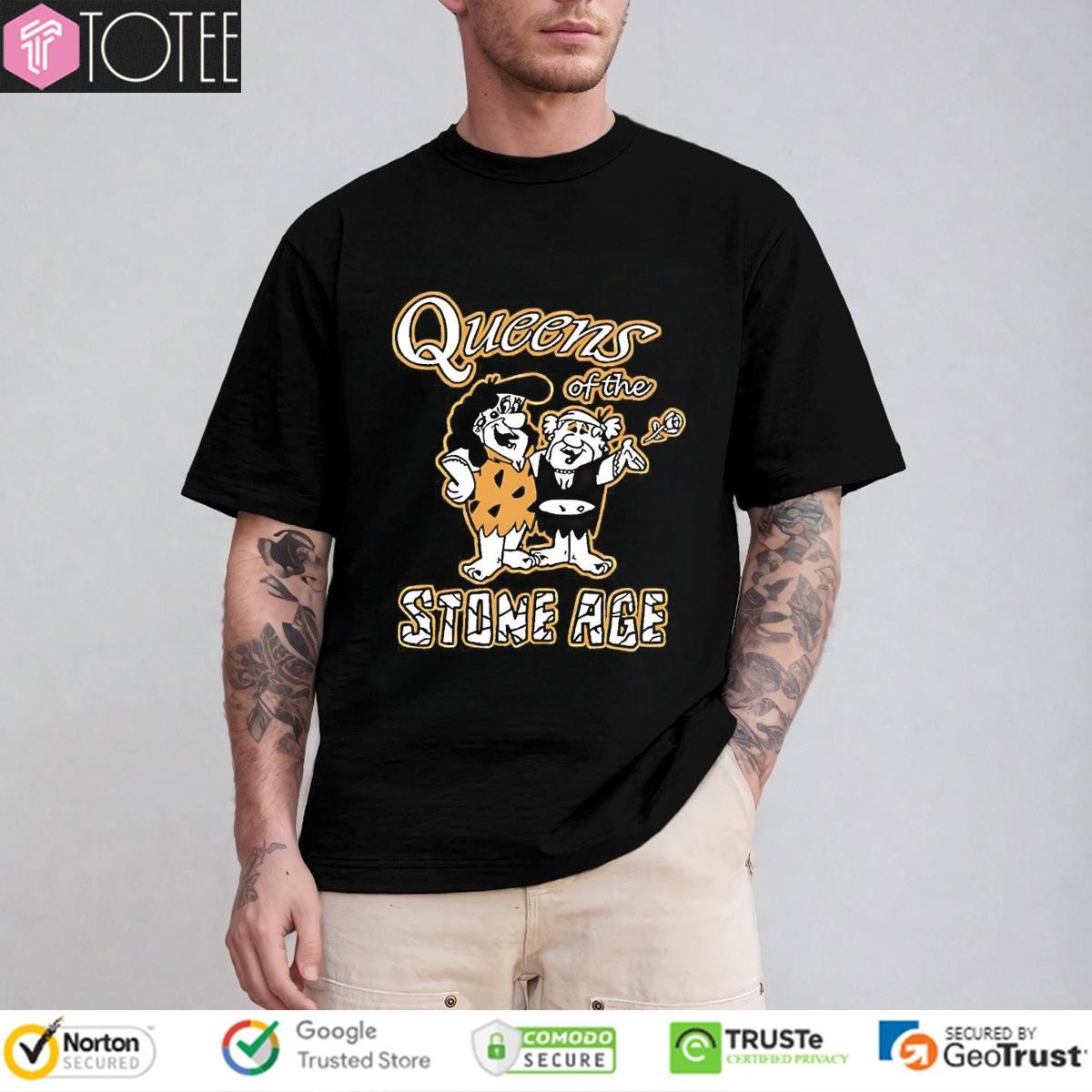 The Flintstones Parody Queens Of The Stone Age Rock Band T-shirt