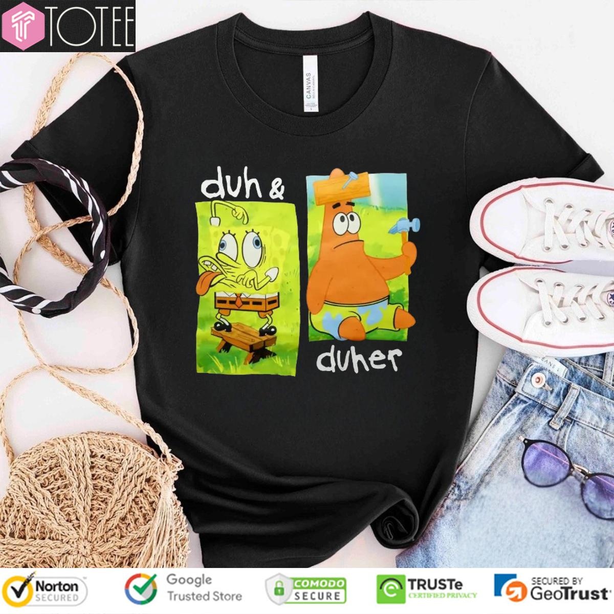 Duh And Duher Spongebob Squarepants Graphic T-shirt
