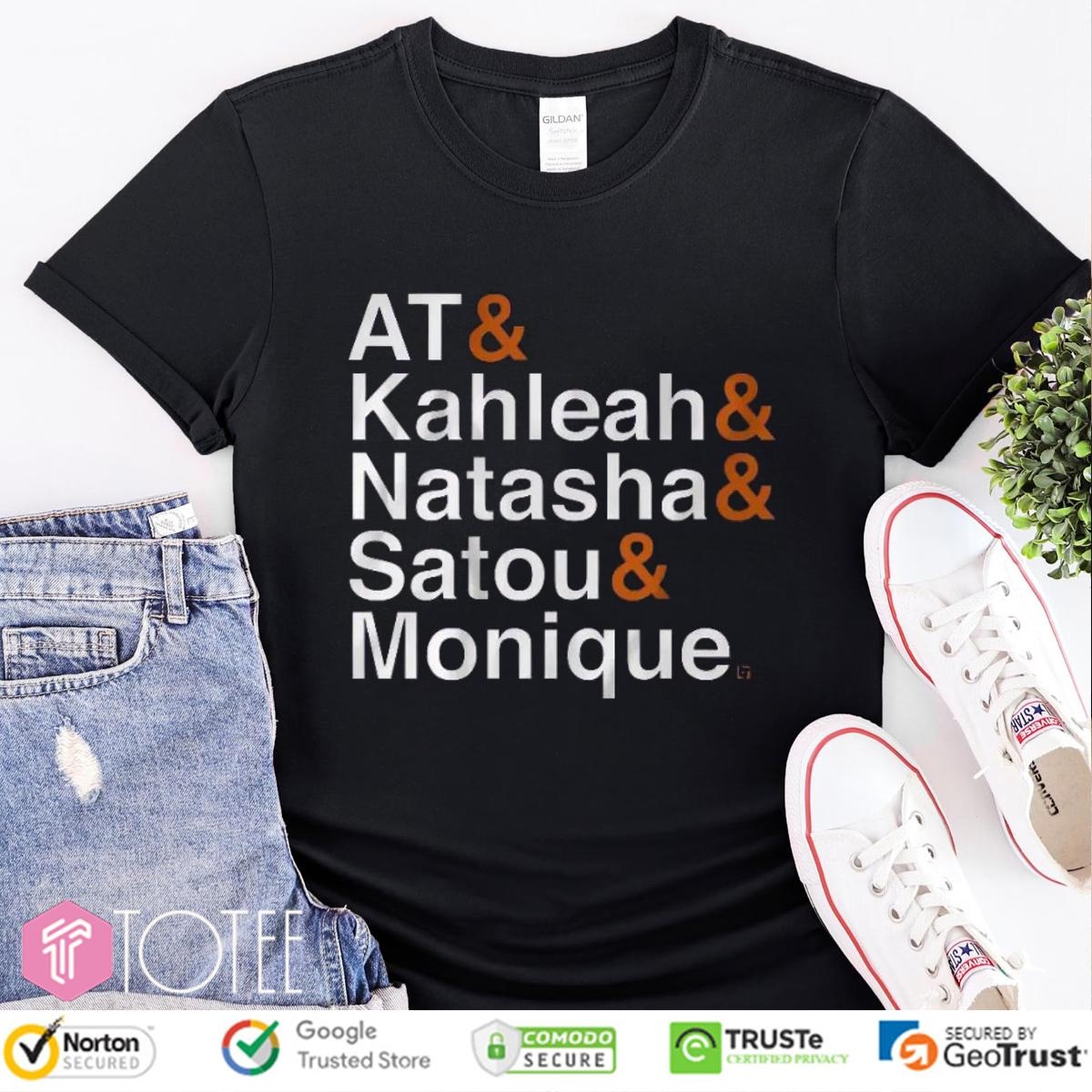 Phoenix Mercury Players Names At Kahleah Natasha Satou Monique T-shirt