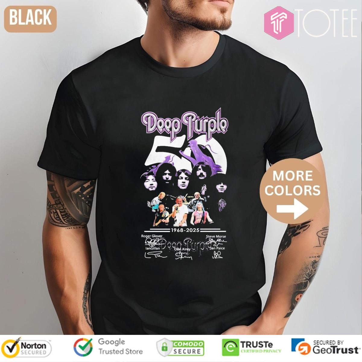 57 Years 1968-2025 Deep Purple Signatures T-shirt