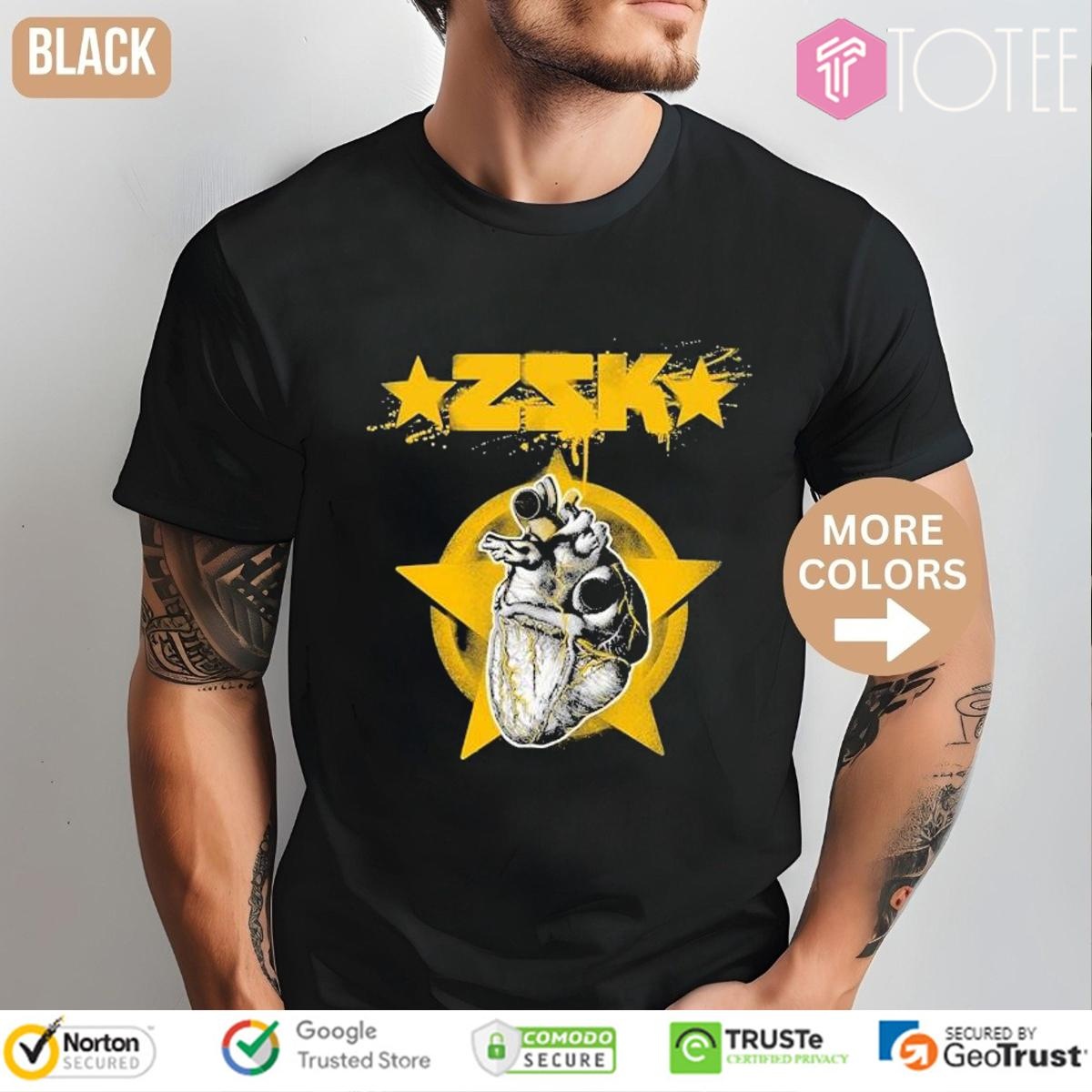 Zsk Herz Fur Die Sache 10 Jahae Tour 2024 Heart Star T-shirt