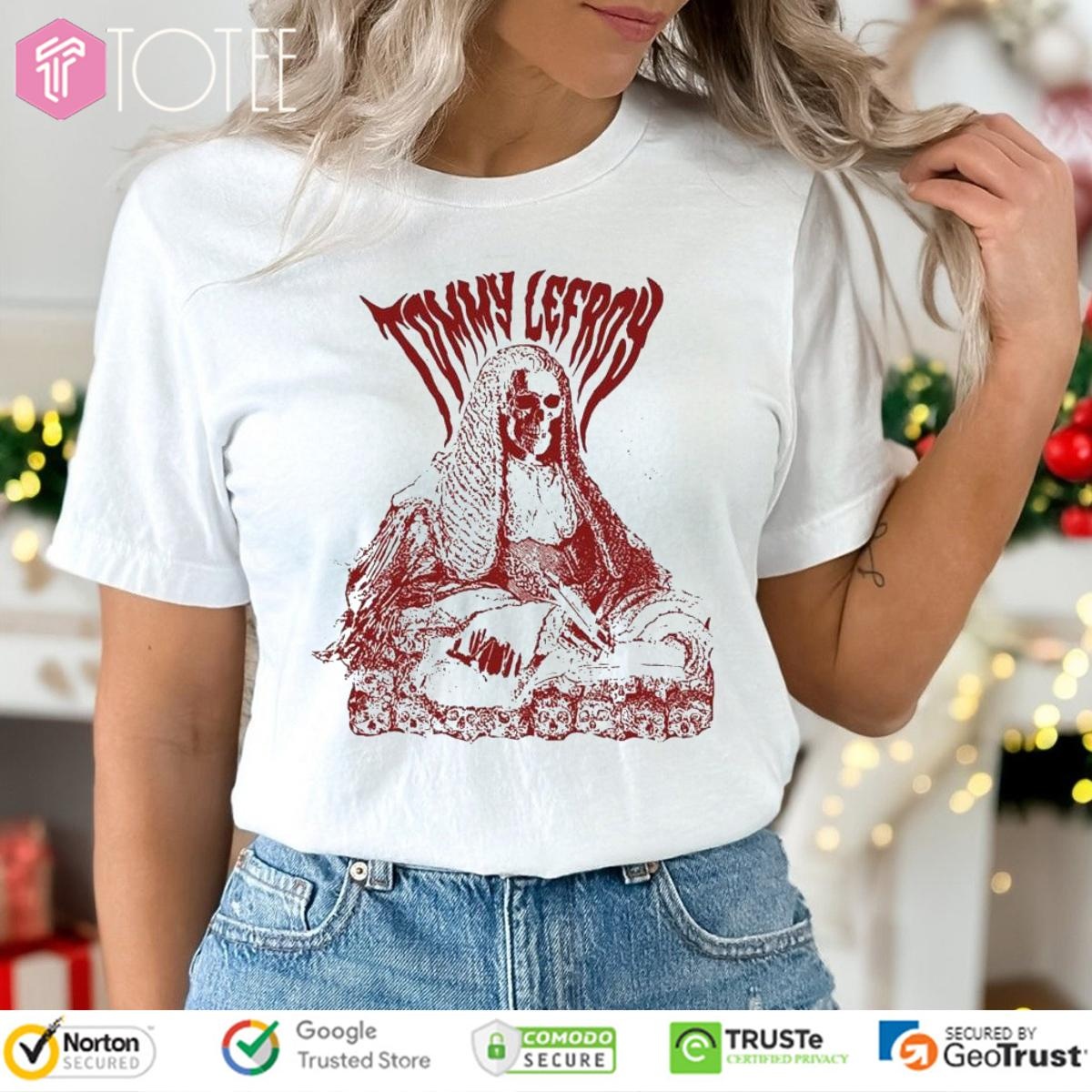 Amelia Woolley Wearing Tommy Lefroy Heavymetal Tom T-shirt
